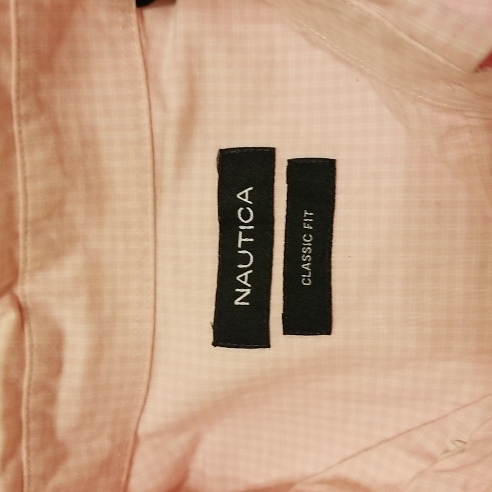 Nautica Pink Dress Shirt 15 32/33 - Picture 2 of 4